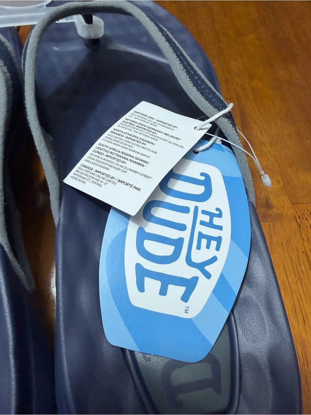 Brand New Hey Dude Men's Navy Blue MYERS Flip Flop Sandals Size 10 & 11